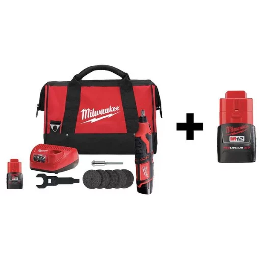 Battery Included Cordless Rotary Tool Kit w/Add Bat, 12.0