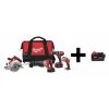 Milwaukee Cordless Combo Kit, 18.0 V, 4 Tools, 3 Batt