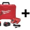 Milwaukee 18V 1/2" Cordless Impact Wrench Kit, (2) 3.0Ah, (1) 4.0Ah Batteries