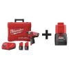 Milwaukee M12 FUEL Cordless Impact Driver Kit, (3) 2.0Ah Batteries