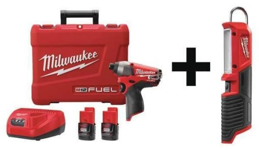 12V 1/4" Cordless Impact Driver Kit, (2) 2.0Ah Batteries
