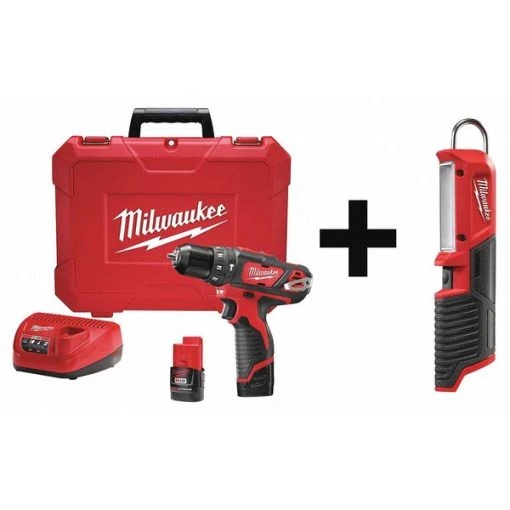 Milwaukee 12.0 V Hammer Drill, Battery Included, 3/8 in Chuck 1 12.0 V Hammer Drill, Battery Included, 3/8 in Chuck