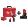 Milwaukee 12V 1/4" Cordless Impact Driver Kit, (2) 1.5Ah Batteries