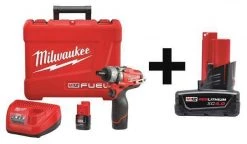 Milwaukee Cordless Screwdriver Kit, 1/4in. Hex