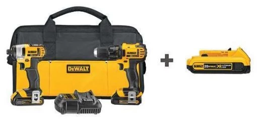 Cordless Combo Kit, 20.0 V, 2 Tools, 3 Batt