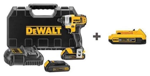 Dewalt 20V MAX 1/4" Cordless Impact Driver, (2) 1.5Ah, (1) 2.0Ah Batteries 1 20V MAX 1/4" Cordless Impact Driver, (2) 1.5Ah, (1) 2.0Ah Batteries