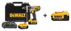 Dewalt 20.0 V Hammer Drill, Battery Included, 1/2 in Chuck