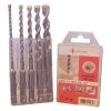 Cle-Line 5PC SDS-Plus 2-Flute Carbide-Tipped Masonry Drill Set CLE 1821 HSS 3/16, 1/4, 5/16, 3/8, 1/2X6IN