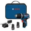 Bosch Cordless Hammer Drill, 3/8" Chuck, 12V