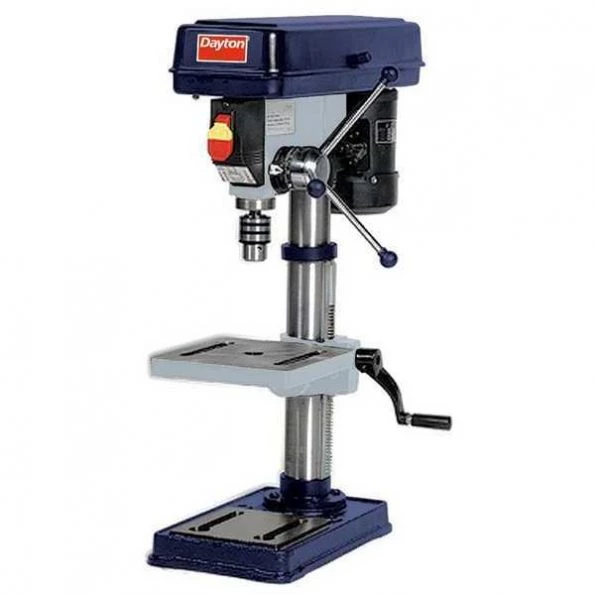 Bench Drill Press, Belt Drive, 1/3 hp, 120 V, 10 in Swing, 5 Speed