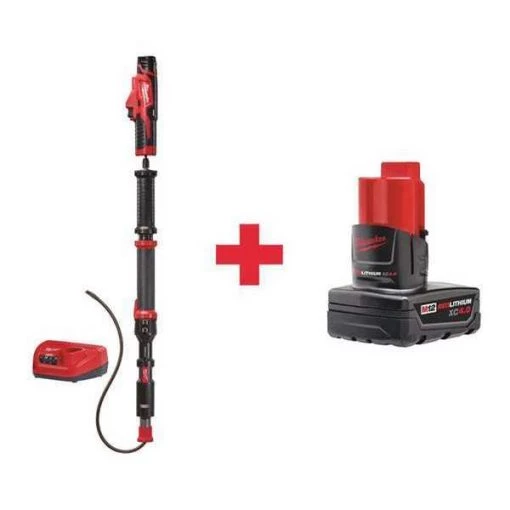 7-1/2 ft Cordless Drain Cleaning Machine, 12V