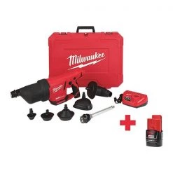 Milwaukee 35 ft Cordless Drain Cleaning Machine, 12V