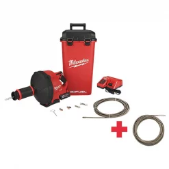 50 ft Cordless Drain Cleaning Machine, 18V