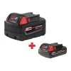 Milwaukee Battery Pack, (2) 1.5 Ah, Li-Ion