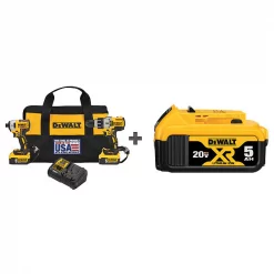 Dewalt Cordless Combination Kit, 20.0V, 2 Tools
