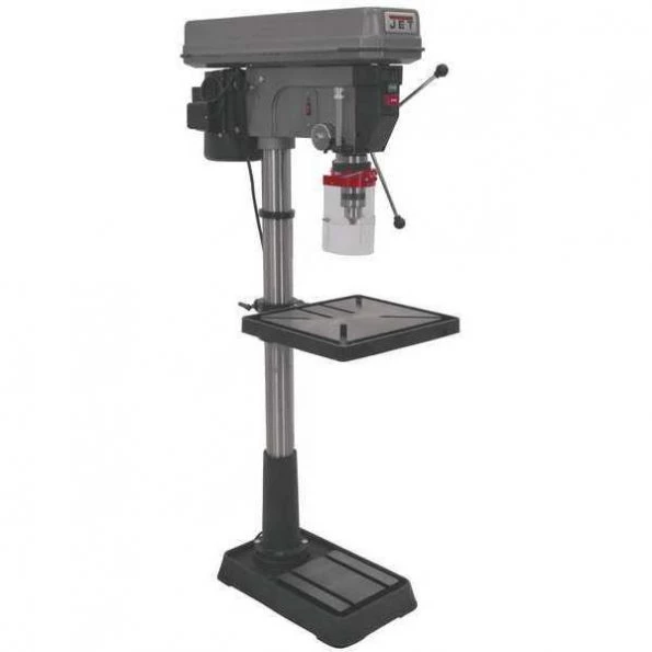 Floor Drill Press, Belt Drive, 1 1/2 hp, 115/230 V, 20 in Swing, 12 Speed