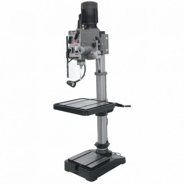 Floor Drill Press, Geared Head Drive, 2 hp, 240 V, 20 in Swing, 12 Speed