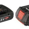 Bosch 18.0V Li-Ion Battery, 2.0Ah Capacity, 2PK