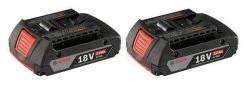 Bosch 18.0V Li-Ion Battery, 2.0Ah Capacity, 2PK
